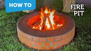 How to build a brick fire pit [upl. by Ahsenit]