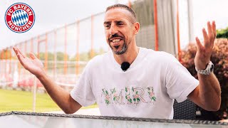 quotBack at homequot  Franck Ribéry visits FC Bayerns training ground [upl. by Prader]