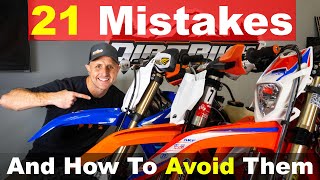 21 Common Mistakes Made with Dirt Bikes  And How To Avoid Them [upl. by Garap]