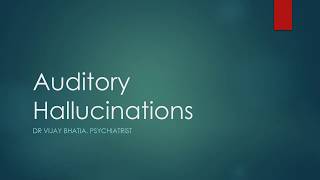 Auditory Hallucinations in Mental disorders [upl. by Onidranreb]