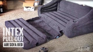 Intex Inflatable Couch with Pullout Bed  Full Review [upl. by Bran]