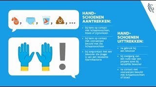 Campagne handhygiëne woonzorgcentra  correct handschoenen uittrekken [upl. by Atrebor15]