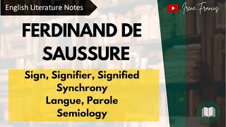 Ferdinand De Saussure and his terms Langue Parole Syntagmatic Paradigmatic etc explained [upl. by Winfield]