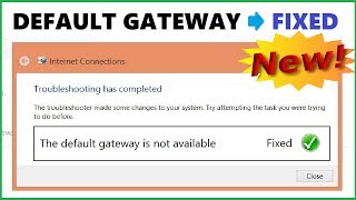 Default Gateway is not available Windows 10  8  7  How to Fix Internet Problem [upl. by Araek]