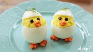 How to Make Easter Chick Deviled Eggs  Allrecipes [upl. by Keyser]