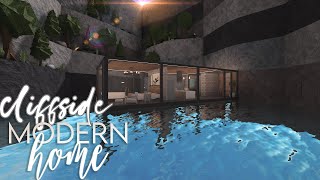 Bloxburg  Cliffside Modern Home  100k  House Build [upl. by Llenod]