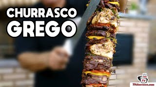 Como Fazer Churrasco Grego na Churrasqueira Tradicional  Tv Churrasco [upl. by Gorlicki337]