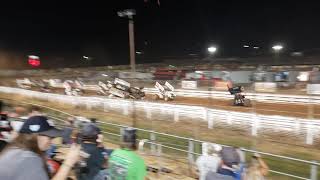 Massive Crash during the start of the 410 Sprints  Williams Grove 8212020 [upl. by Ikram]