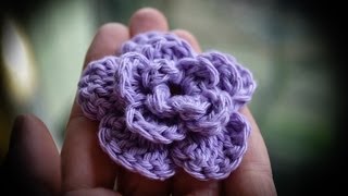 Kwiatek na szydełku  flower crochet [upl. by Zeuqcaj]