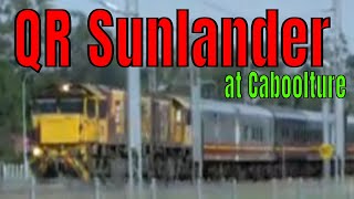 Queensland Rail Sunlander Train from Brisbane to Cairns at Caboolture QR Railroad Australia [upl. by Carvey]