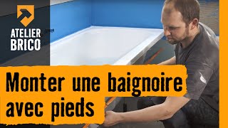 Atelier brico HORNBACH  Monter une baignoire avec pieds [upl. by Enneyehs]