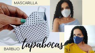 DIY Cómo hacer un Tapabocas  Cómo hacer Cubrebocas  Mascarilla 3D  Mascarilla de Tela  Barbijo [upl. by Mori]