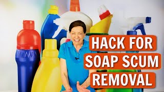 Hack for Soap Scum Removal  Remove Soap Scum Like a Pro [upl. by Eiramnwad]