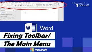 Microsoft Word MenuToolbar DISAPPEARED How to get the MenuToolbar to SHOW up permanently [upl. by Raynata]