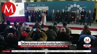 Sedena tomará el control contra huachicoleros en Guanajuato [upl. by Hourihan784]