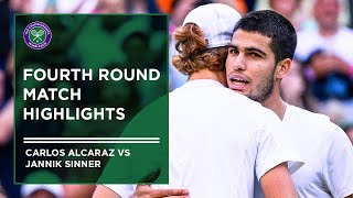 Jannik Sinner vs Carlos Alcaraz  Match Highlights  Wimbledon 2022 [upl. by Assenat]