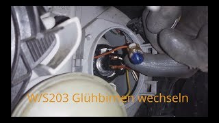 W203 Glühbirnenwechsel Standlicht Blinker Abblendlicht Fernlicht Nebelscheinwerfer [upl. by Eneluj]