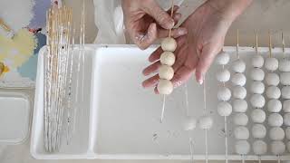 How to Whitewash Wood Beads  Easy DIY TUTORIAL [upl. by Eiramassenav]