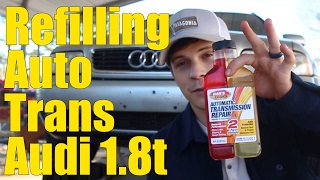 Putting Transmission Additive in an Audi Audi 18t [upl. by Ahsimin]