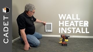 How to install wall heater with builtin thermostat  Cadet Heat [upl. by Hettie]