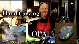 Carving Opal with a Dremel  full process [upl. by Dnomaid]