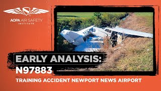 Early Analysis Flight Training Accident October 6 2022 Newport News Williamsburg VA [upl. by Ignacio400]