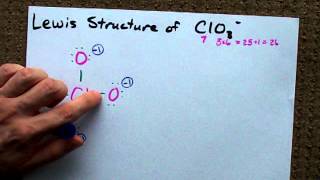 Lewis Structure of ClO3 chlorate anion [upl. by Lorenzo79]