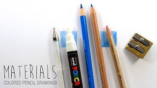 Drawing MaterialsArt Supplies I use for my colored pencil drawings  Emmy Kalia [upl. by Jervis]