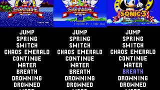 Sonic the Hedgehog Sound Effect and Jingle Comparison [upl. by Etteneg]