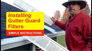 Installing Gutter Guard Leave Filters [upl. by Dinin]