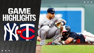 Yankees vs Twins Game Highlights 51424  MLB Highlights [upl. by Tamah]