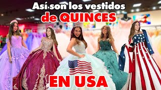 Así son los VESTIDOS de Quinceañera en USA [upl. by Aelanna]