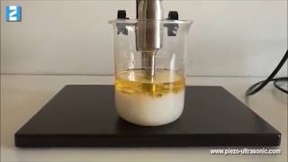 Ultrasonic Homogenization of Oil in Water [upl. by Sigsmond875]