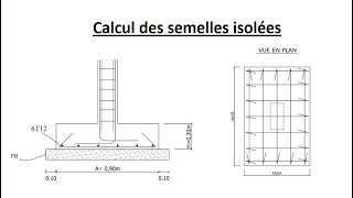 Calcul des semelles isolées dimensions et ferraillage [upl. by Nyre]