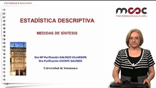 Estadística descriptiva Medidas de síntesis II Módulo 2 [upl. by Farrison]