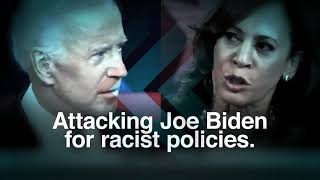 WATCH Trump drops quotPhonyquot antiKamala Harris ad minutes after her selection as Joe Biden VP choice [upl. by Hnah]