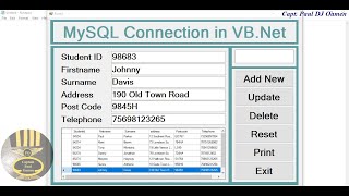 How to Connect MySQL Database in Visual Basic Net  Full Tutorial [upl. by Anrol252]