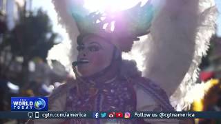 Bolivian Carnival Devils dance the ‘Diablada’ in the streets of Oruro [upl. by Baily]