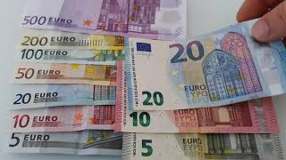 Euro banknotes old vs new [upl. by Drallim]