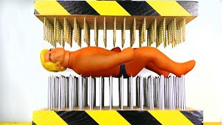 STRETCH ARMSTRONG BETWEEN NAIL BEDS HYDRAULIC PRESS EXPERIMENT [upl. by Hsirt]