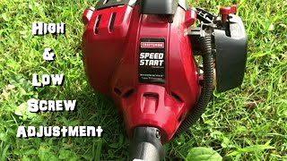 Craftsman String Trimmer Carburetor Tuning 27cc Weedwacker [upl. by Murage]