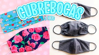 COMO HACER BARBIJOSCUBREBOCAS CASEROS LAVABLES Y SIN COSER  TAPABOCAS o MASCARILLAS de tela [upl. by Joana150]