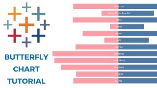 TABLEAU BUTTERFLY CHART TUTORIAL [upl. by Bradleigh40]