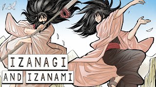 Izanagi and Izanami The Origin of Amaterasu Susanoo and Tsukuyomi  Japanese Mythology [upl. by Eitsim807]