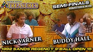 9BALL Nick VARNER vs Buddy HALL  1992 SANDS REGENCY 9BALL OPEN 15 [upl. by Alacim473]