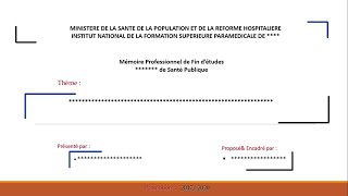 Presentation powerpoint MEMOIRE PARAMEDICAL [upl. by Leuqram694]