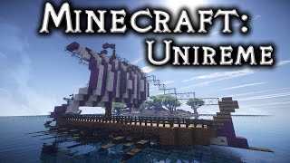 Minecraft RomanGreek Ship Tutorial Unireme 3 [upl. by Ev565]