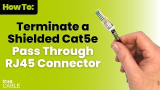 How To Terminate a Shielded Cat5e RJ45 Connector [upl. by Ahsilrac]