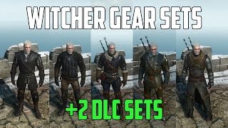 ALL WITCHER GEAR SETS  2 DLC SETS Showcase  Stats and Looks  Witcher 3 Wild Hunt [upl. by Ela]