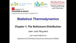 Statistical Thermodynamics Chapter 1 The Boltzmann Distribution [upl. by Ametaf318]